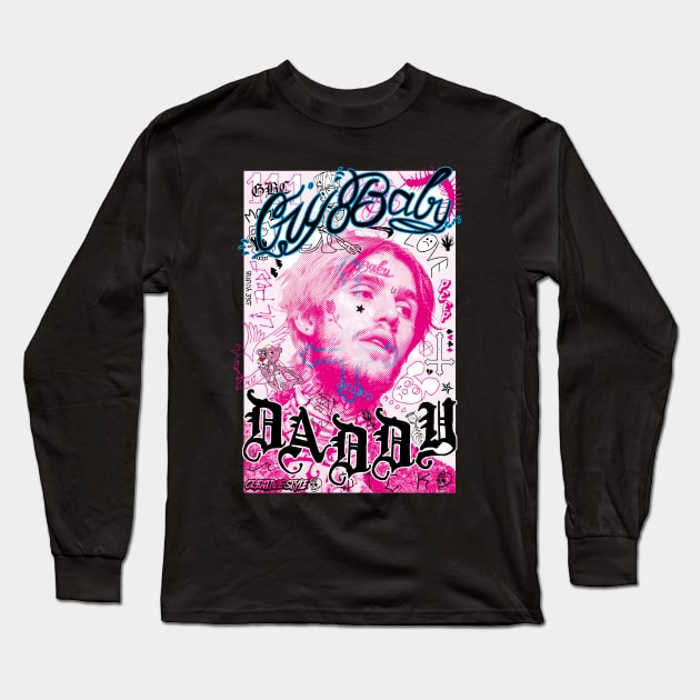 Cry baby Peep Pink Collage Long Sleeve T-Shirt by Creative Style